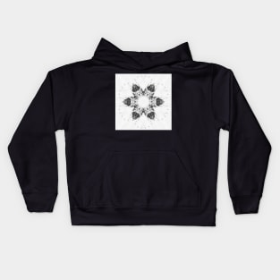 Symmetry in black and white Kids Hoodie